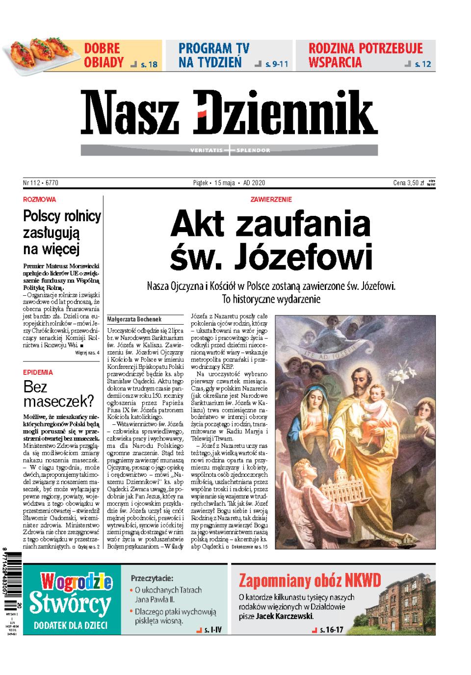 Nasz Dziennik z dnia 15.05.2020 wydanie PDF