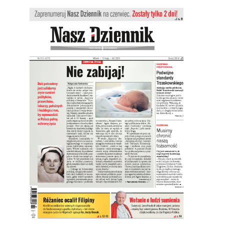 Nasz Dziennik z dnia 19.05.2020 wydanie PDF
