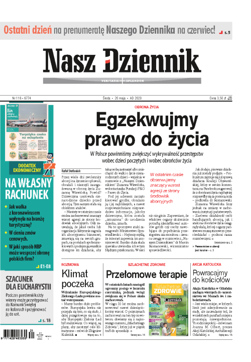 Nasz Dziennik z dnia 20.05.2020 wydanie PDF