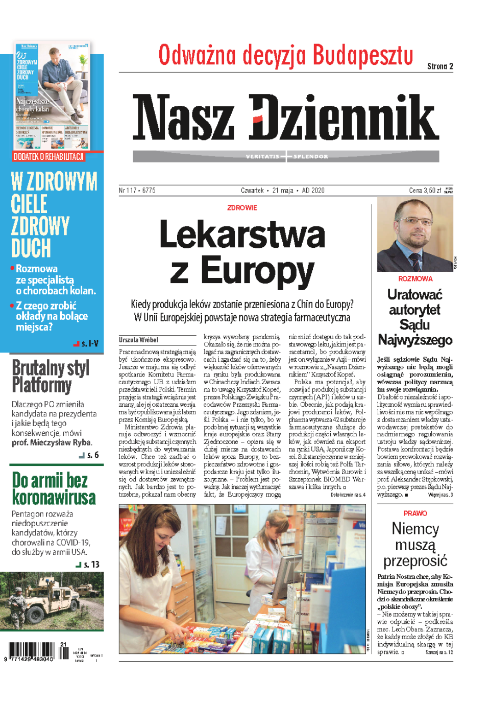 Nasz Dziennik z dnia 21.05.2020 wydanie PDF