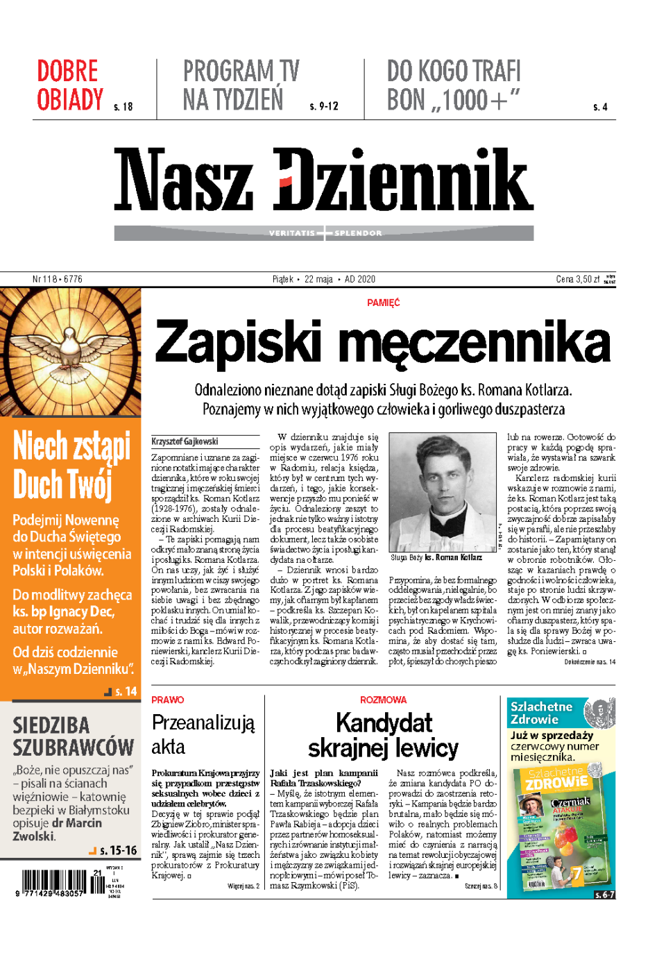 Nasz Dziennik z dnia 22.05.2020 wydanie PDF