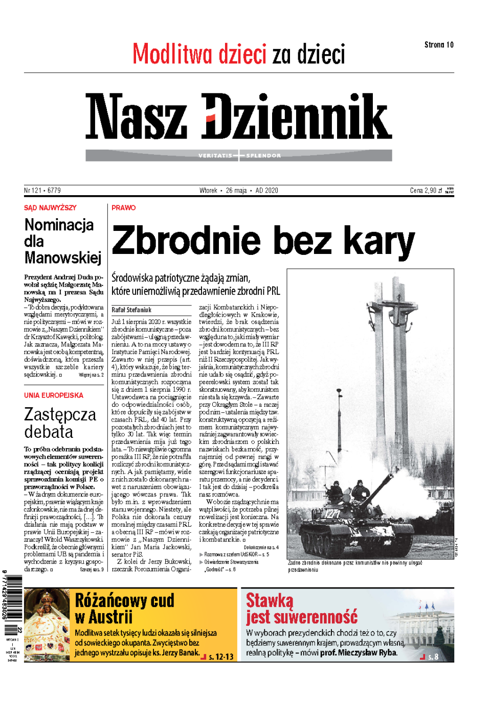 Nasz Dziennik z dnia 26.05.2020 wydanie PDF