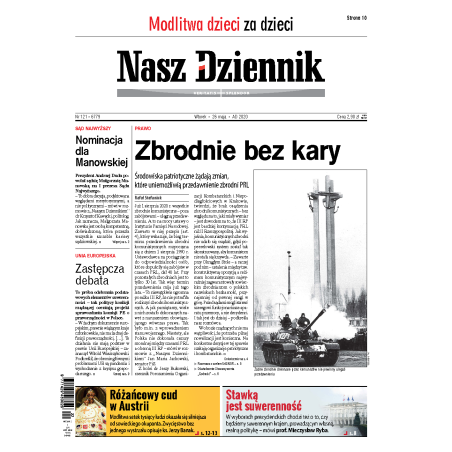 Nasz Dziennik z dnia 26.05.2020 wydanie PDF