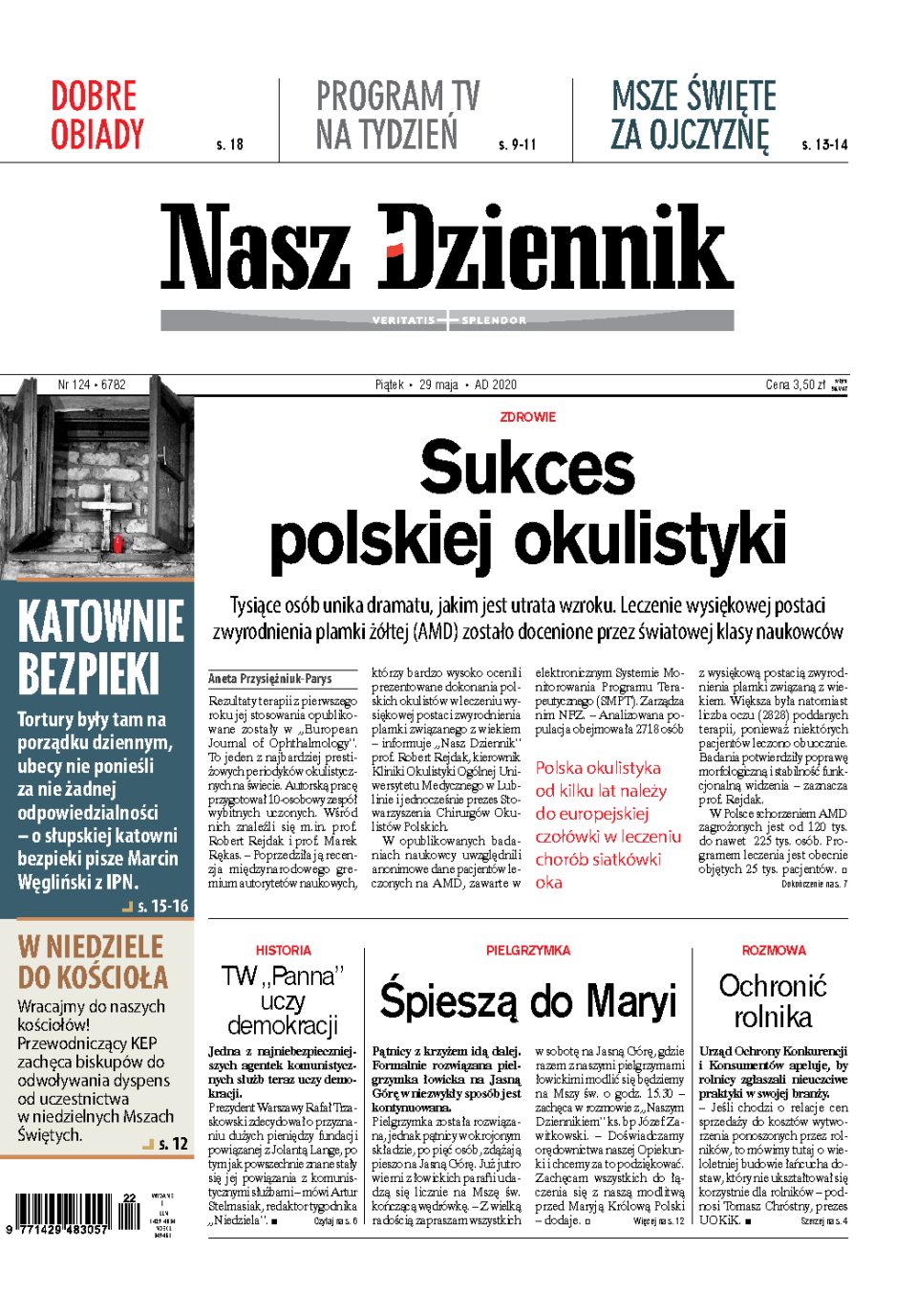Nasz Dziennik z dnia 29.05.2020 wydanie PDF