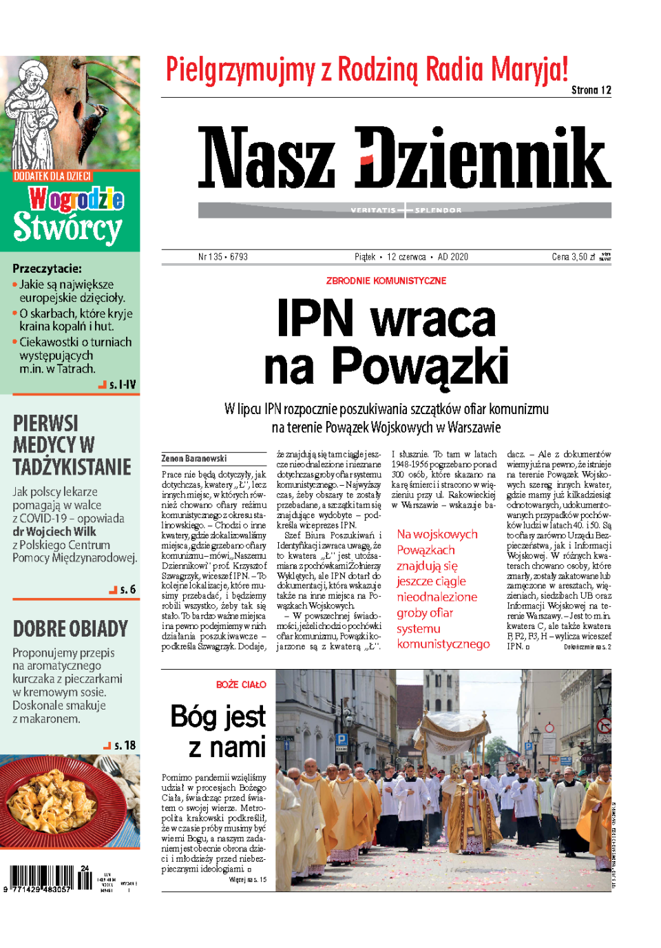 Nasz Dziennik z dnia 12.06.2020 wydanie PDF