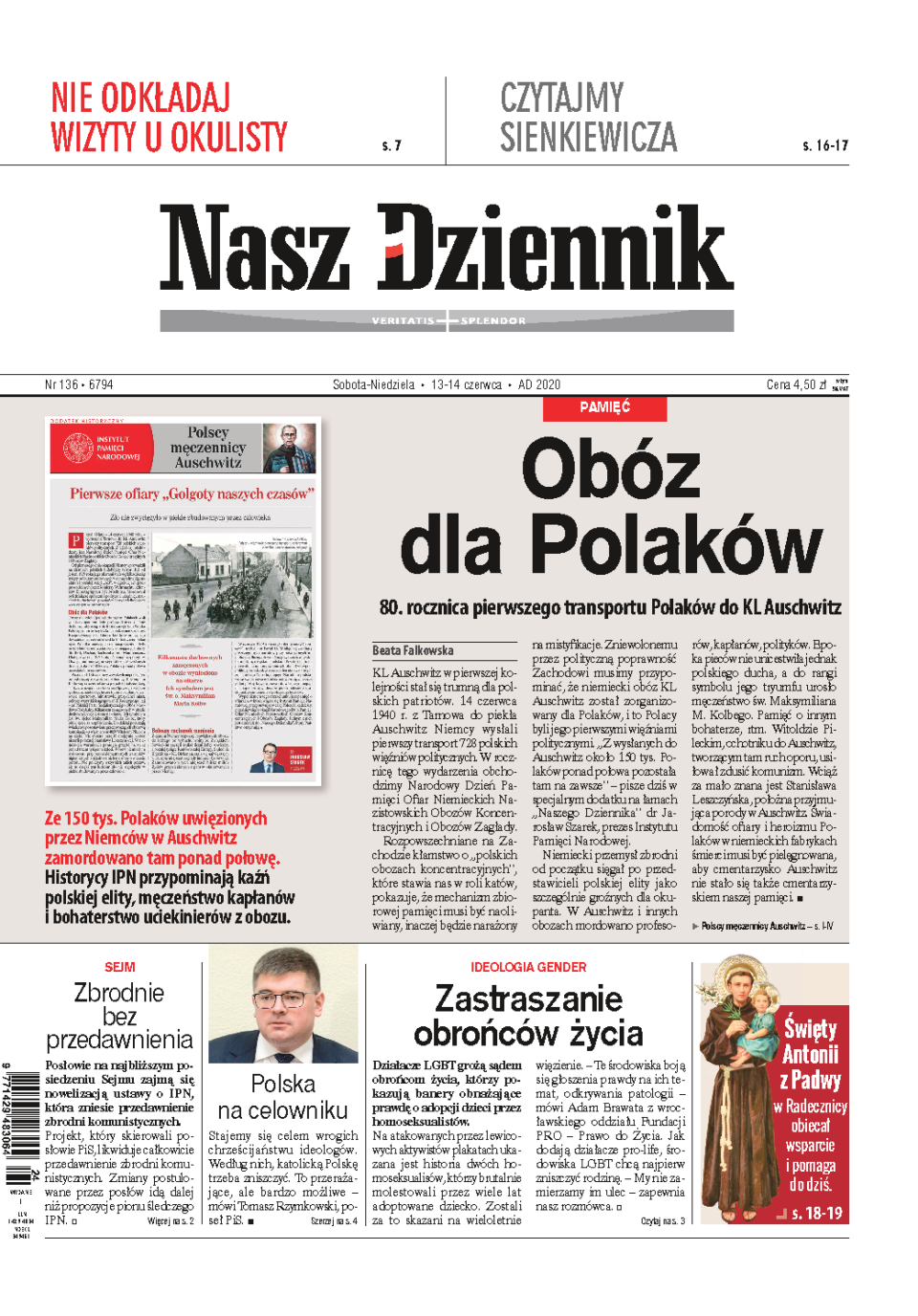 Nasz Dziennik z dnia 13.06.2020 wydanie PDF