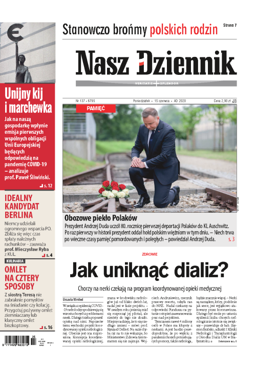 Nasz Dziennik z dnia 15.06.2020 wydanie PDF