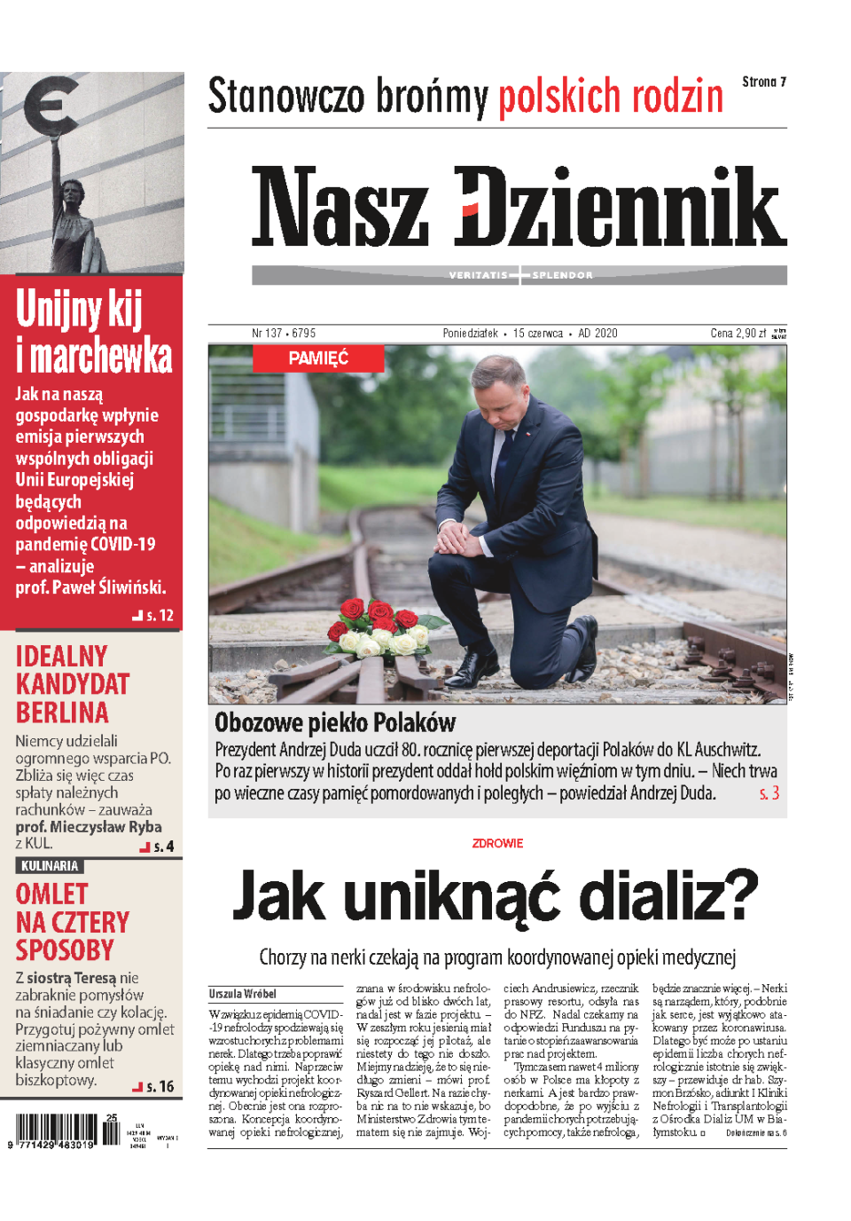 Nasz Dziennik z dnia 15.06.2020 wydanie PDF