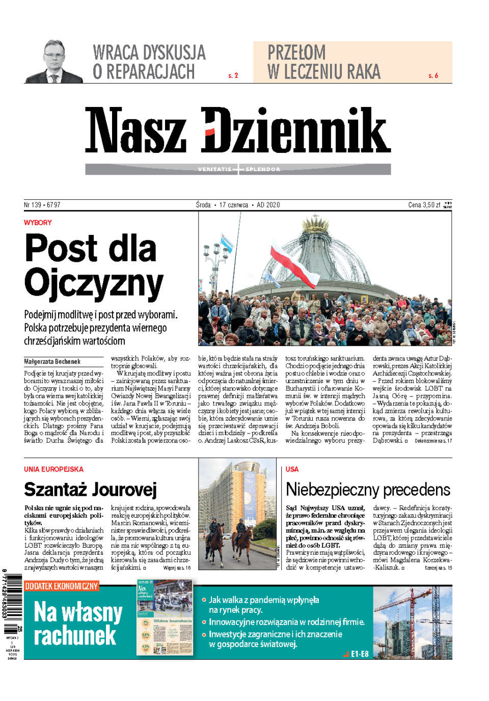 Nasz Dziennik z dnia 17.06.2020 wydanie PDF