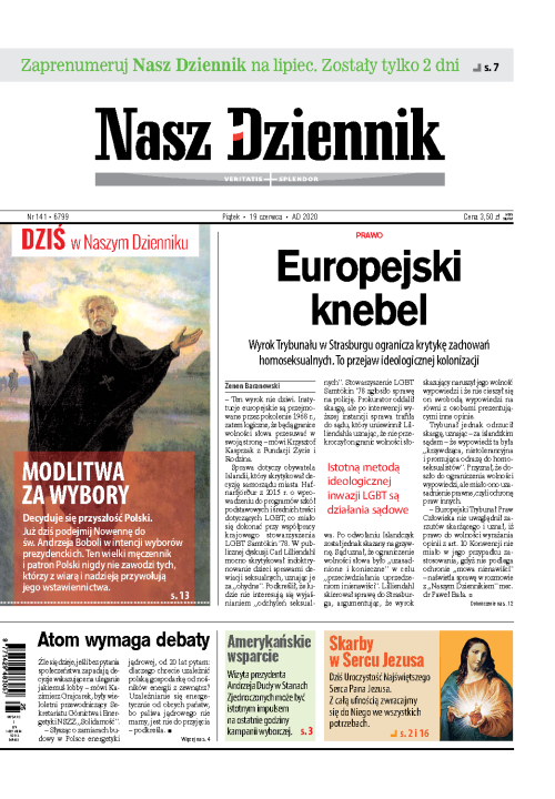 Nasz Dziennik z dnia 19.06.2020 wydanie PDF