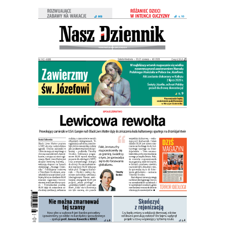 Nasz Dziennik z dnia 20.06.2020 wydanie PDF