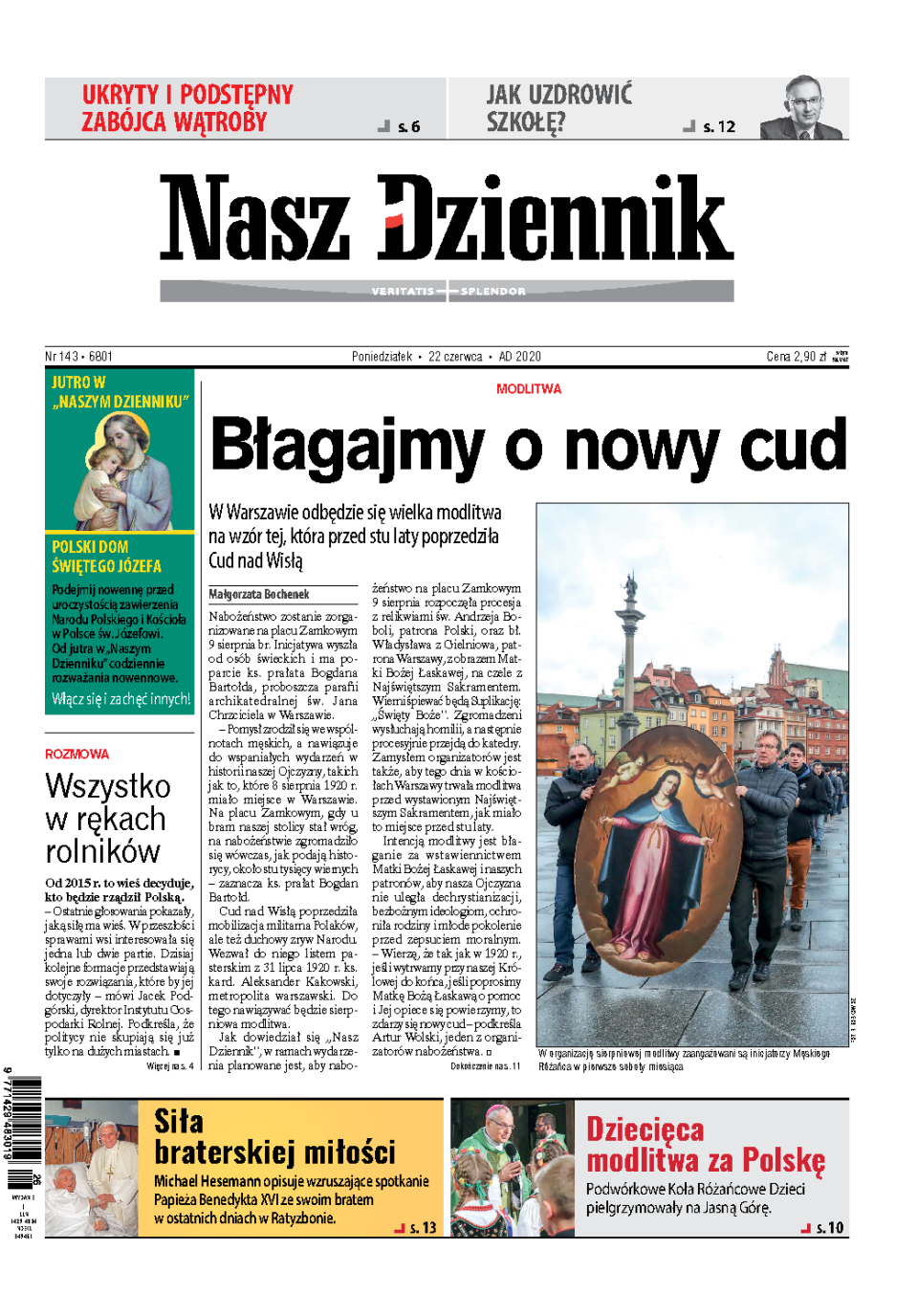 Nasz Dziennik z dnia 22.06.2020 wydanie PDF