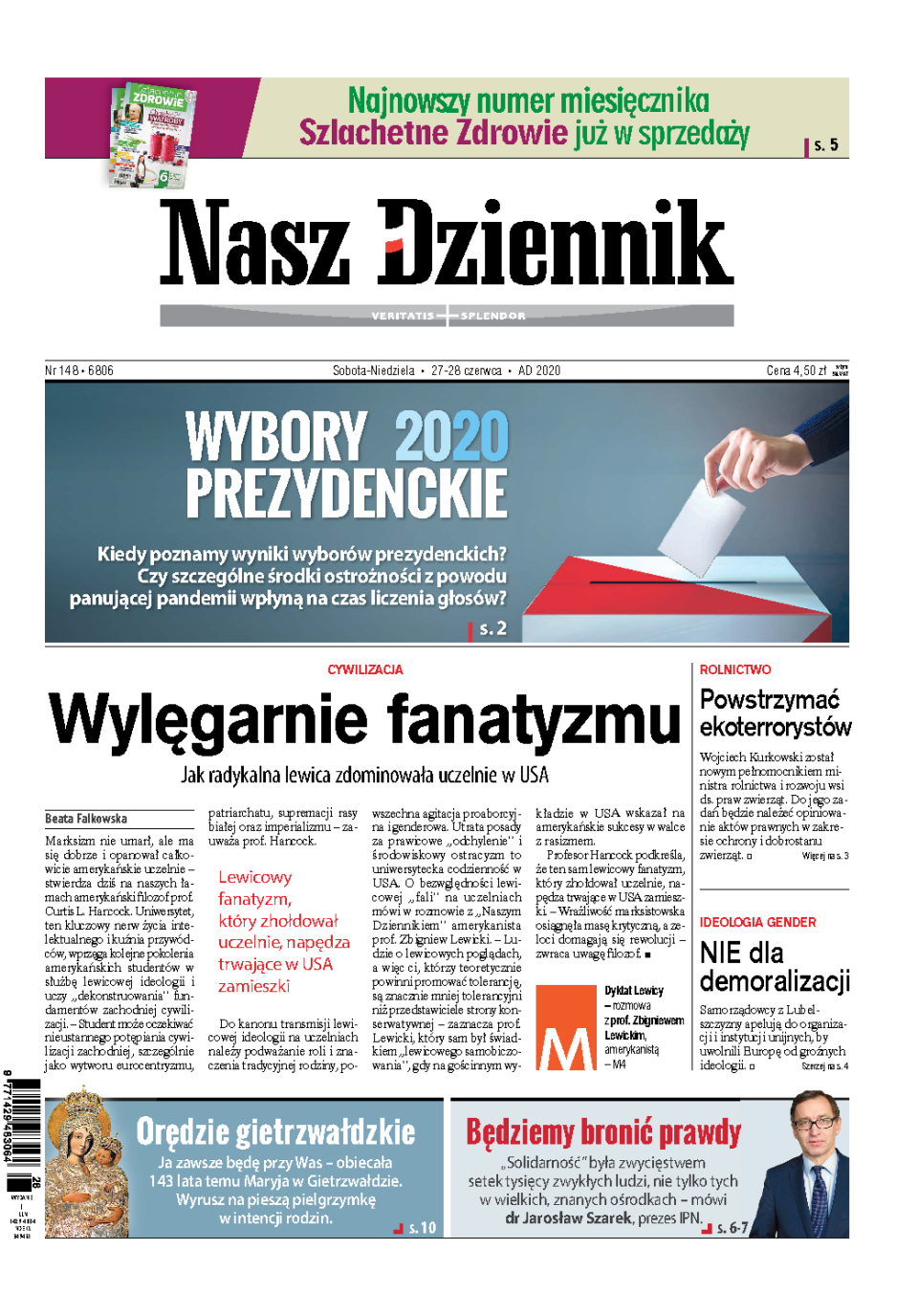 Nasz Dziennik z dnia 27.06.2020 wydanie PDF