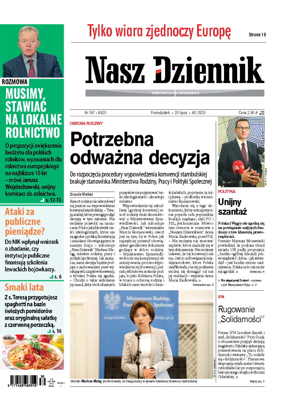 Nasz Dziennik z dnia 20.07.2020 wydanie PDF