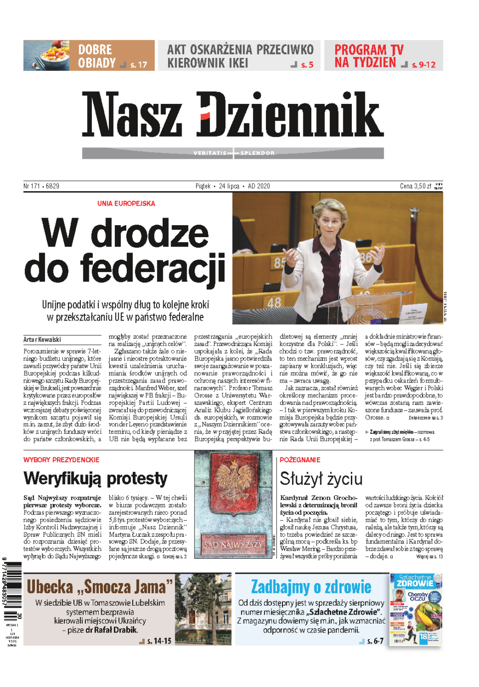 Nasz Dziennik z dnia 24.07.2020 wydanie PDF