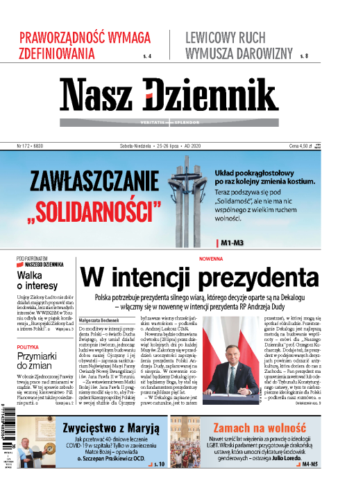 Nasz Dziennik z dnia 25.07.2020 wydanie PDF