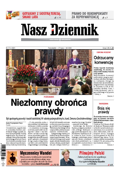Nasz Dziennik z dnia 27.07.2020 wydanie PDF