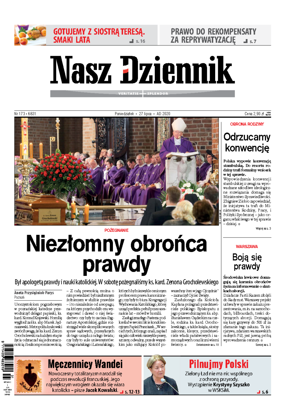 Nasz Dziennik z dnia 27.07.2020 wydanie PDF