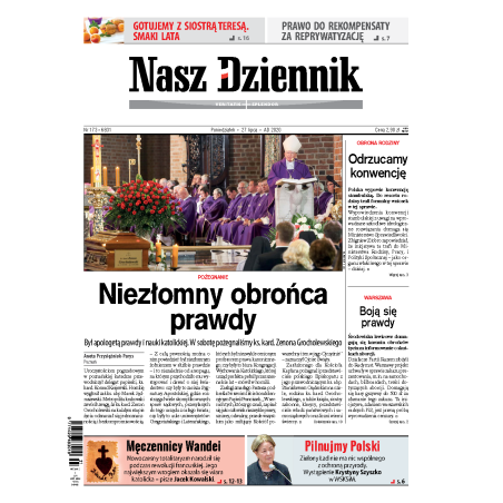 Nasz Dziennik z dnia 27.07.2020 wydanie PDF