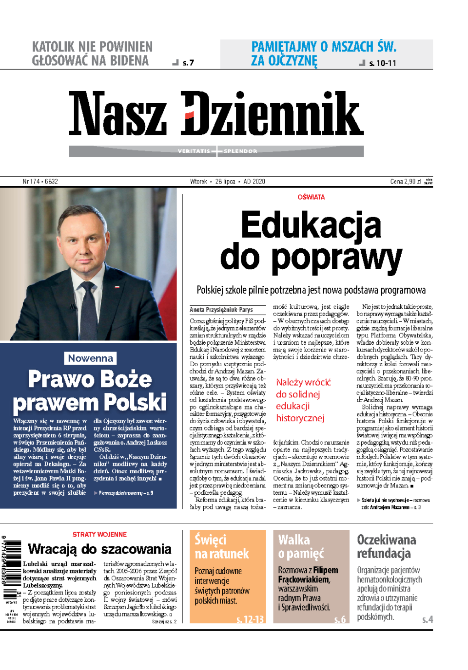 Nasz Dziennik z dnia 28.07.2020 wydanie PDF