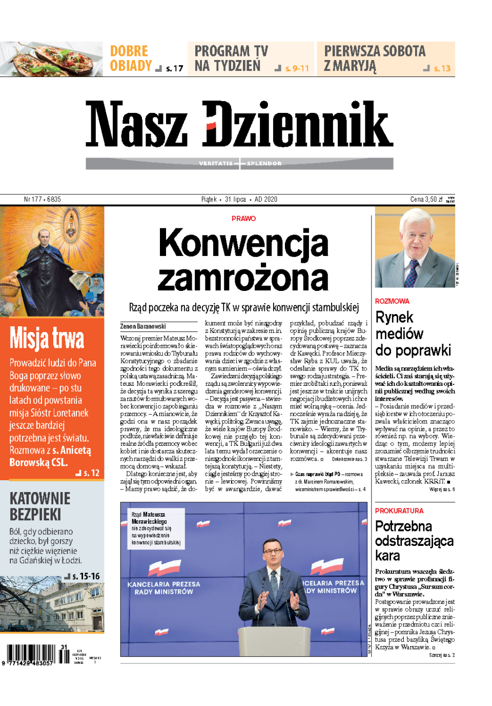 Nasz Dziennik z dnia 31.07.2020 wydanie PDF