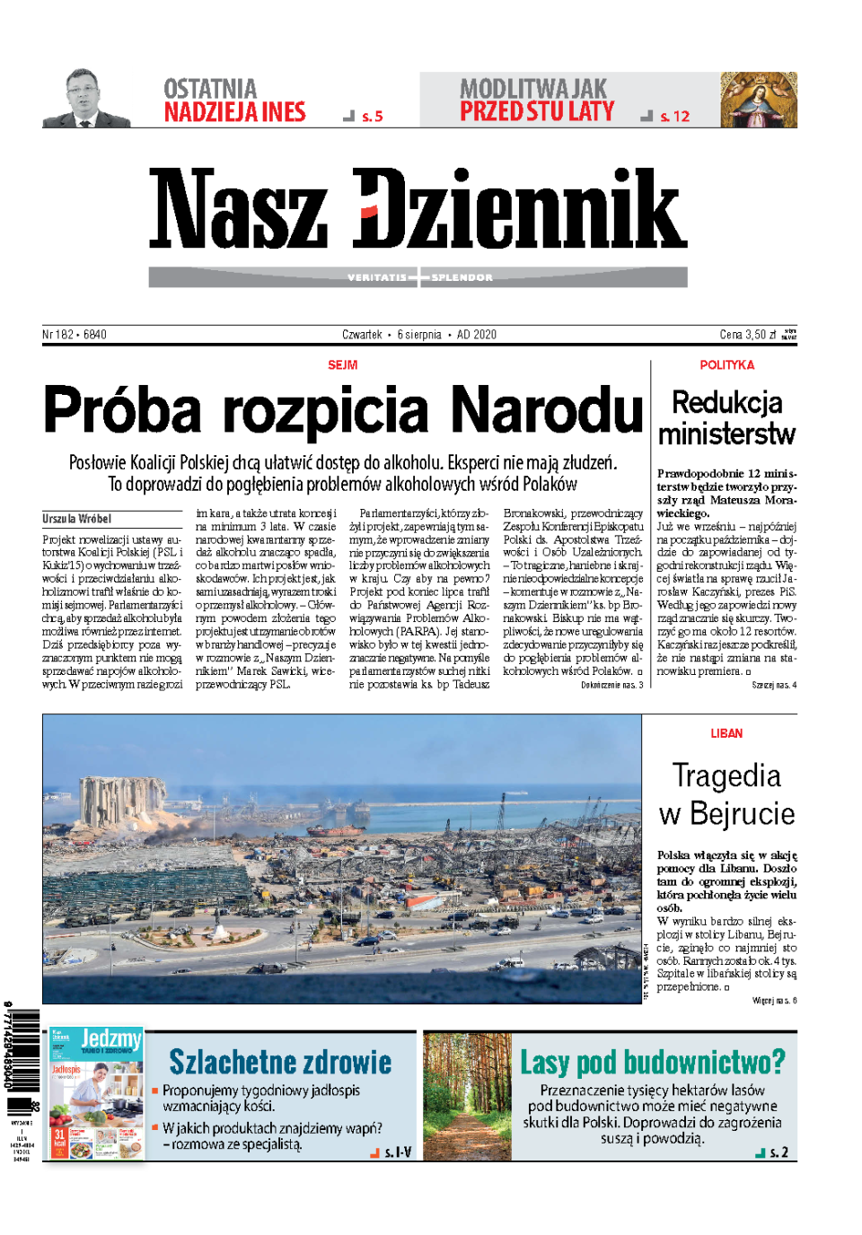Nasz Dziennik z dnia 06.08.2020 wydanie PDF