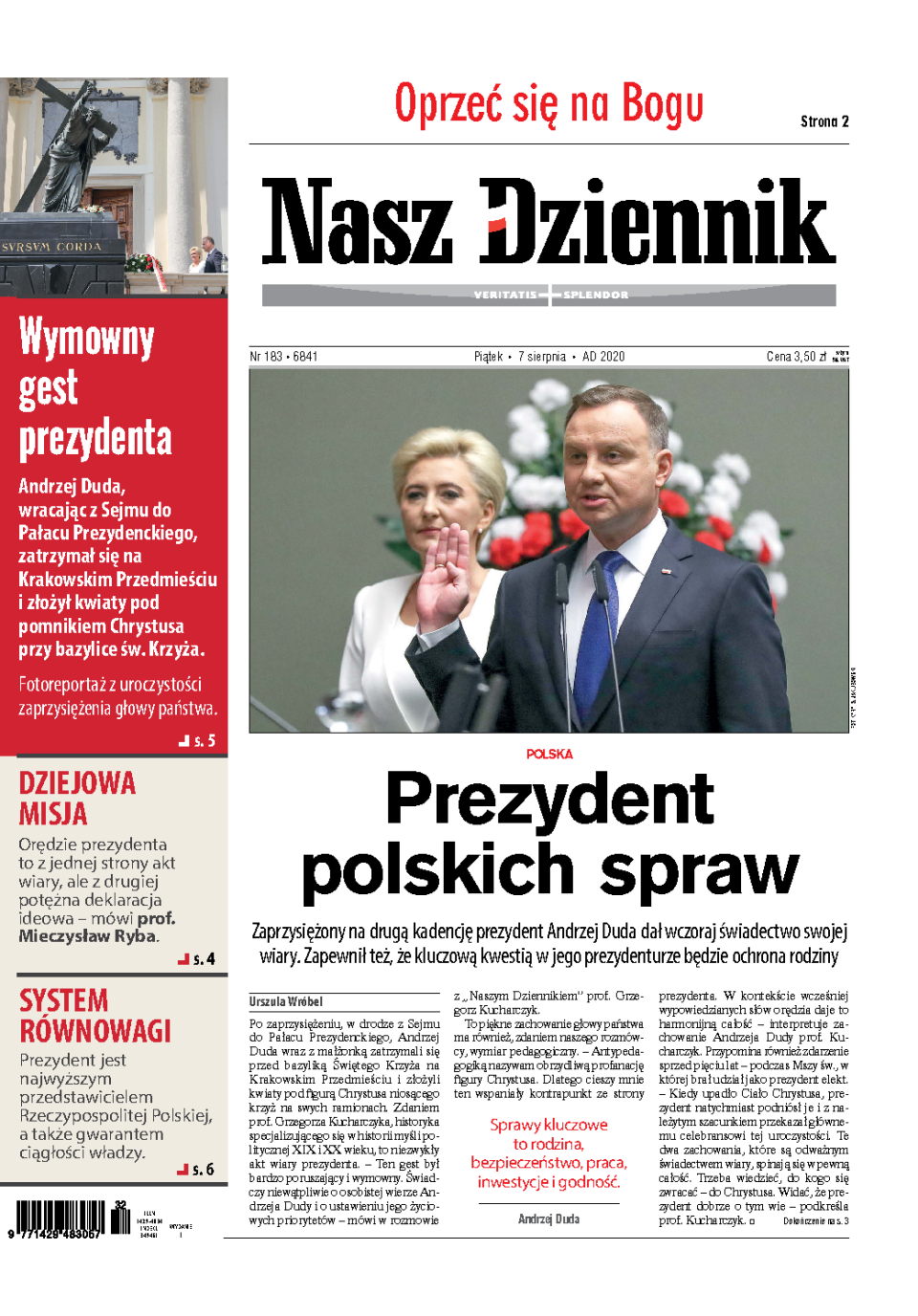 Nasz Dziennik z dnia 07.08.2020 wydanie PDF