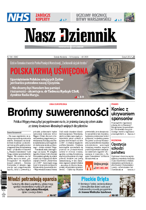 Nasz Dziennik z dnia 08.08.2020 wydanie PDF