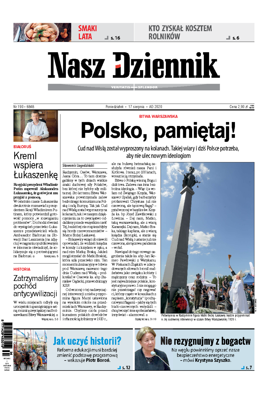Nasz Dziennik z dnia 17.08.2020 wydanie PDF