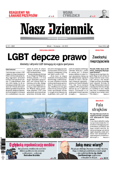 Nasz Dziennik z dnia 18.08.2020 wydanie PDF