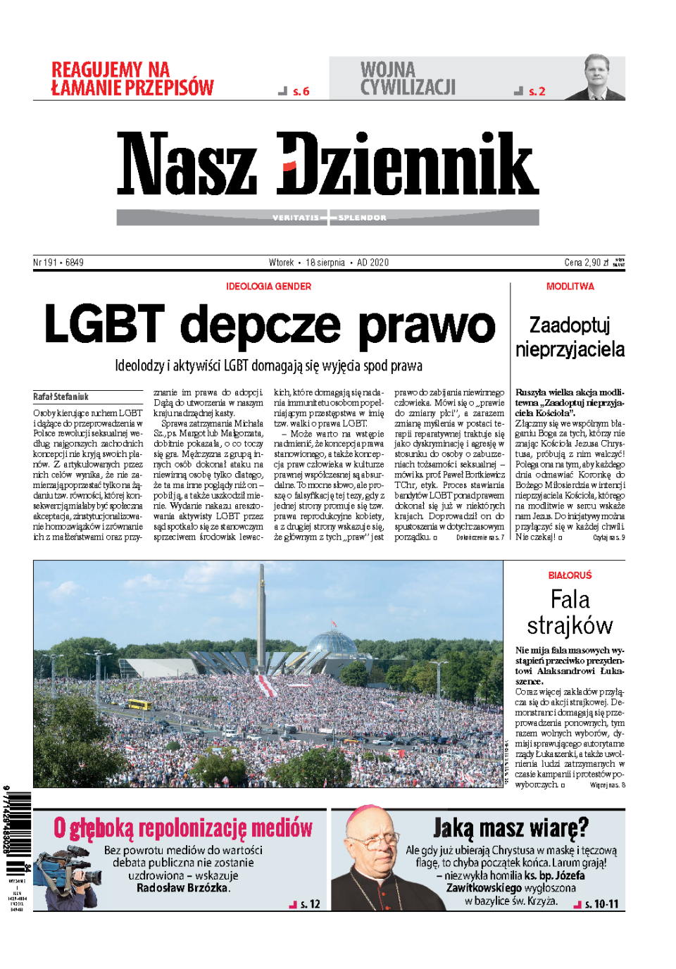 Nasz Dziennik z dnia 18.08.2020 wydanie PDF