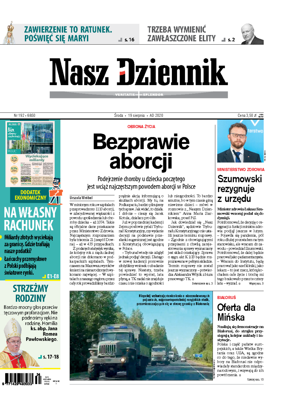 Nasz Dziennik z dnia 19.08.2020 wydanie PDF