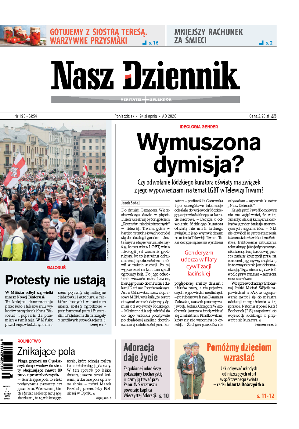 Nasz Dziennik z dnia 24.08.2020 wydanie PDF