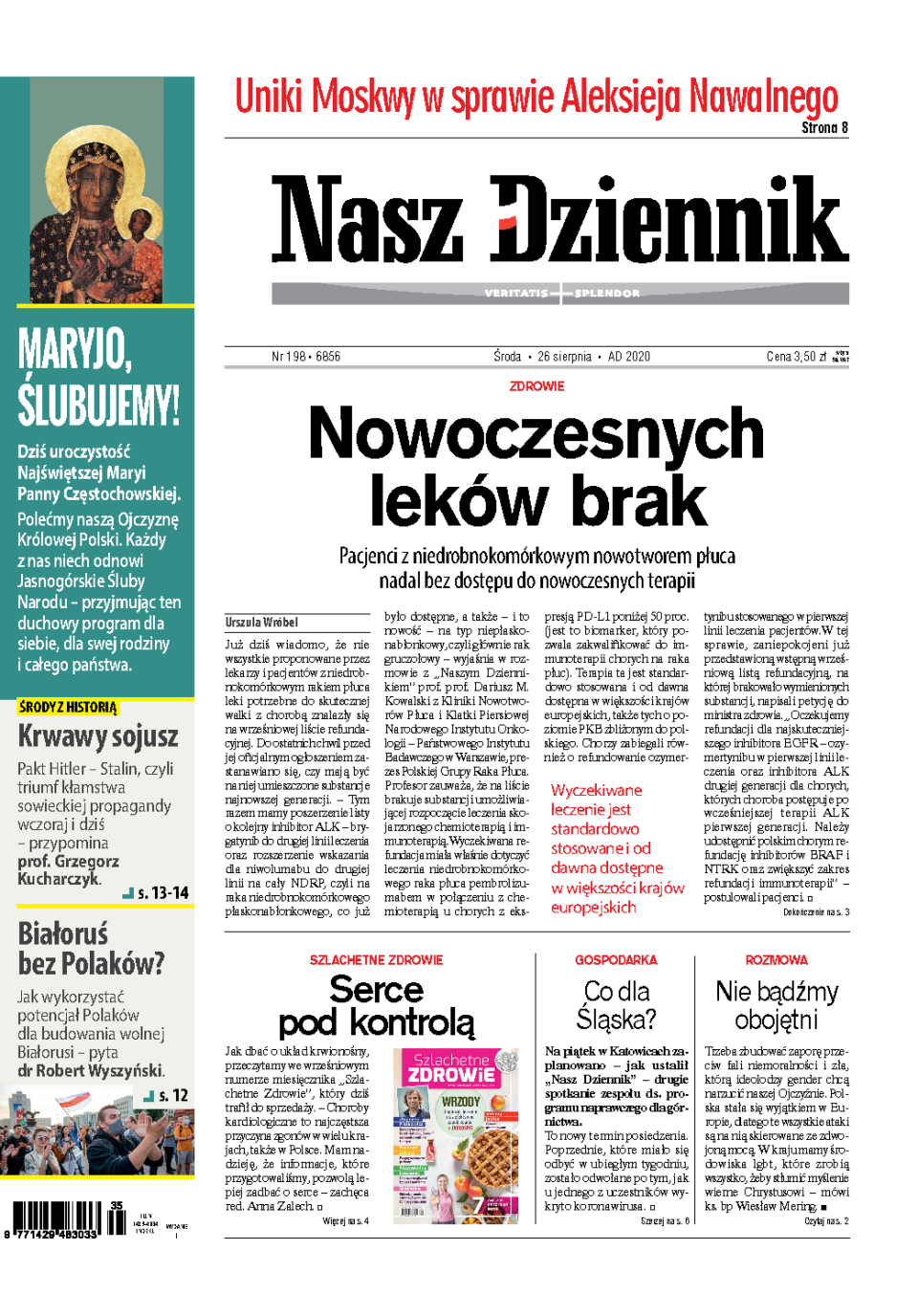 Nasz Dziennik z dnia 26.08.2020 wydanie PDF