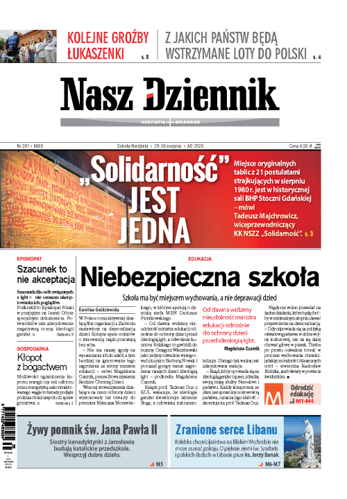 Nasz Dziennik z dnia 29.08.2020 wydanie PDF