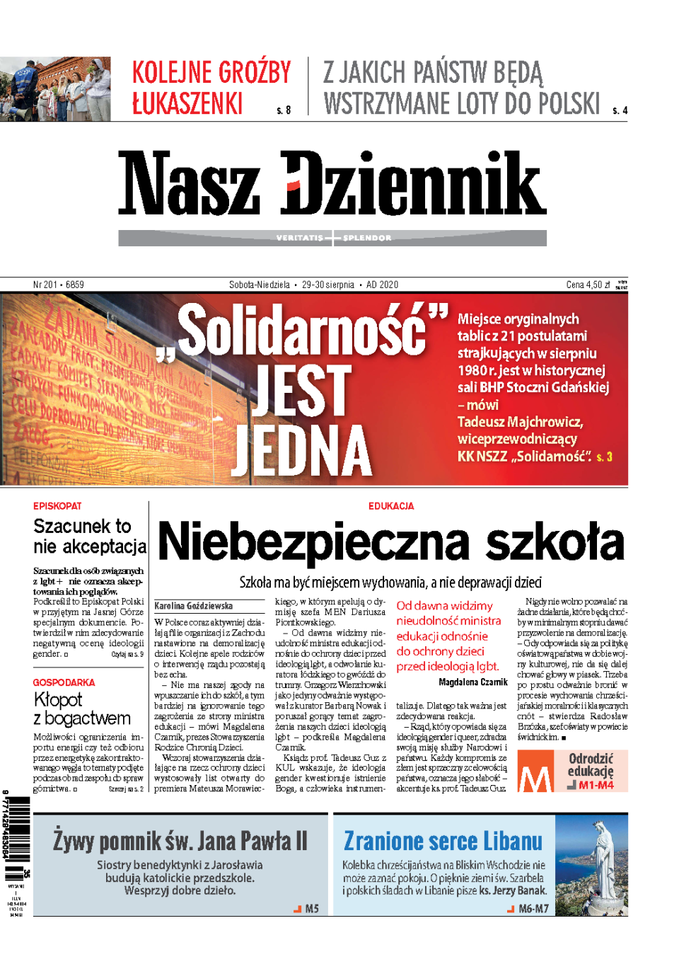 Nasz Dziennik z dnia 29.08.2020 wydanie PDF