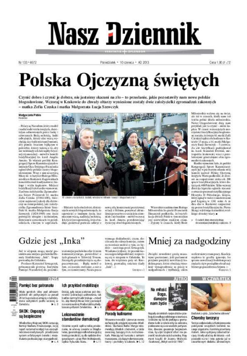 Nasz Dziennik z dnia 10.06.2013 wydanie PDF
