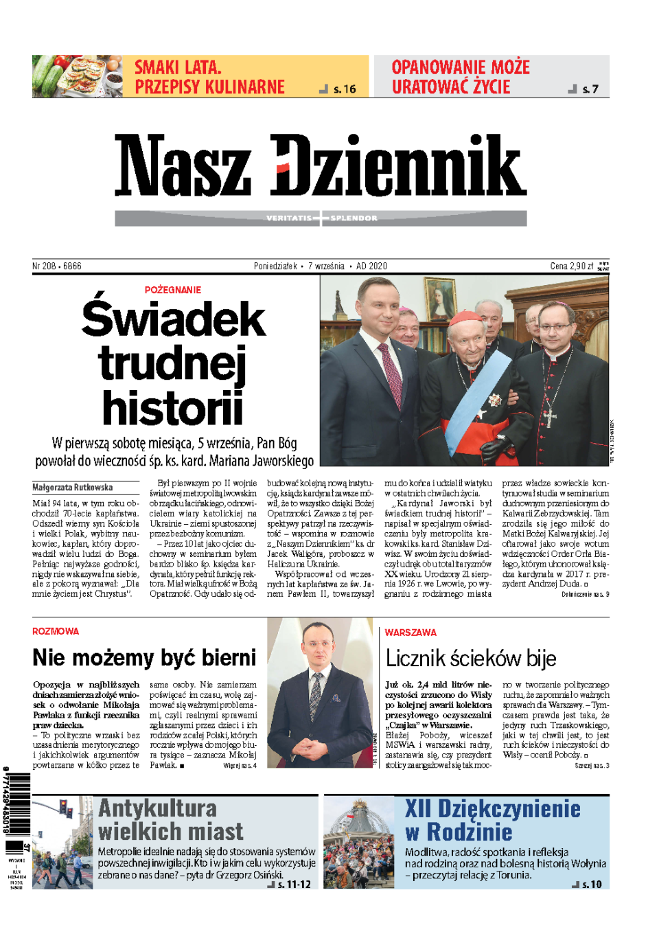 Nasz Dziennik z dnia 07.09.2020 wydanie PDF