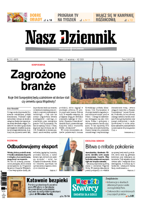 Nasz Dziennik z dnia 11.09.2020 wydanie PDF