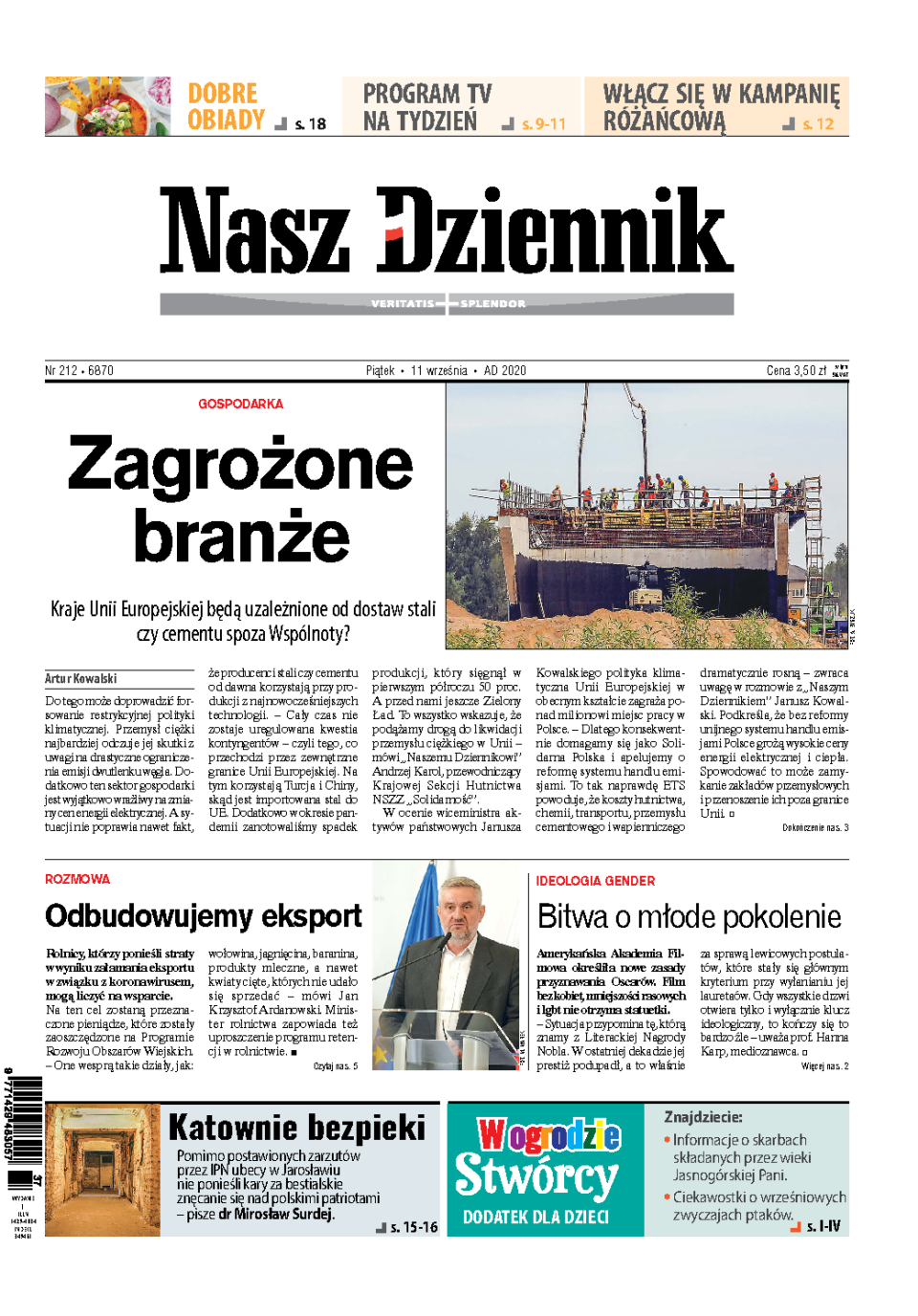 Nasz Dziennik z dnia 11.09.2020 wydanie PDF