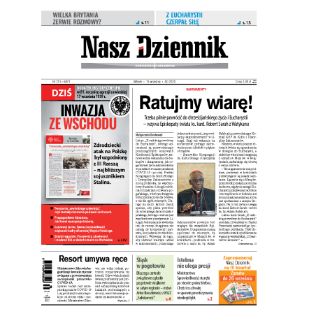 Nasz Dziennik z dnia 15.09.2020 wydanie PDF