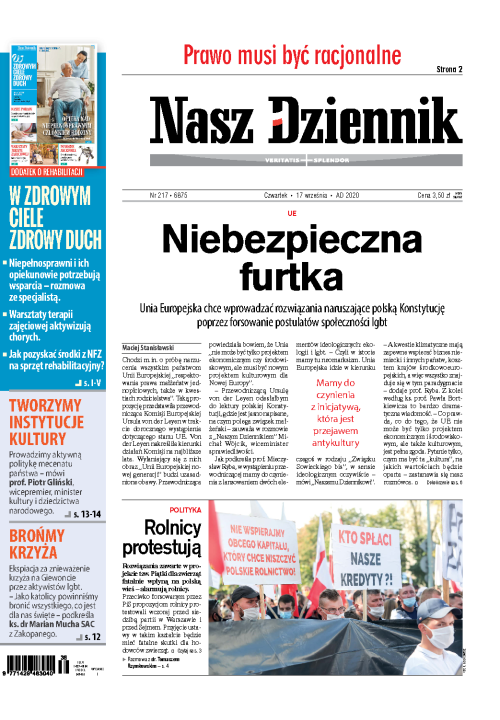 Nasz Dziennik z dnia 17.09.2020 wydanie PDF