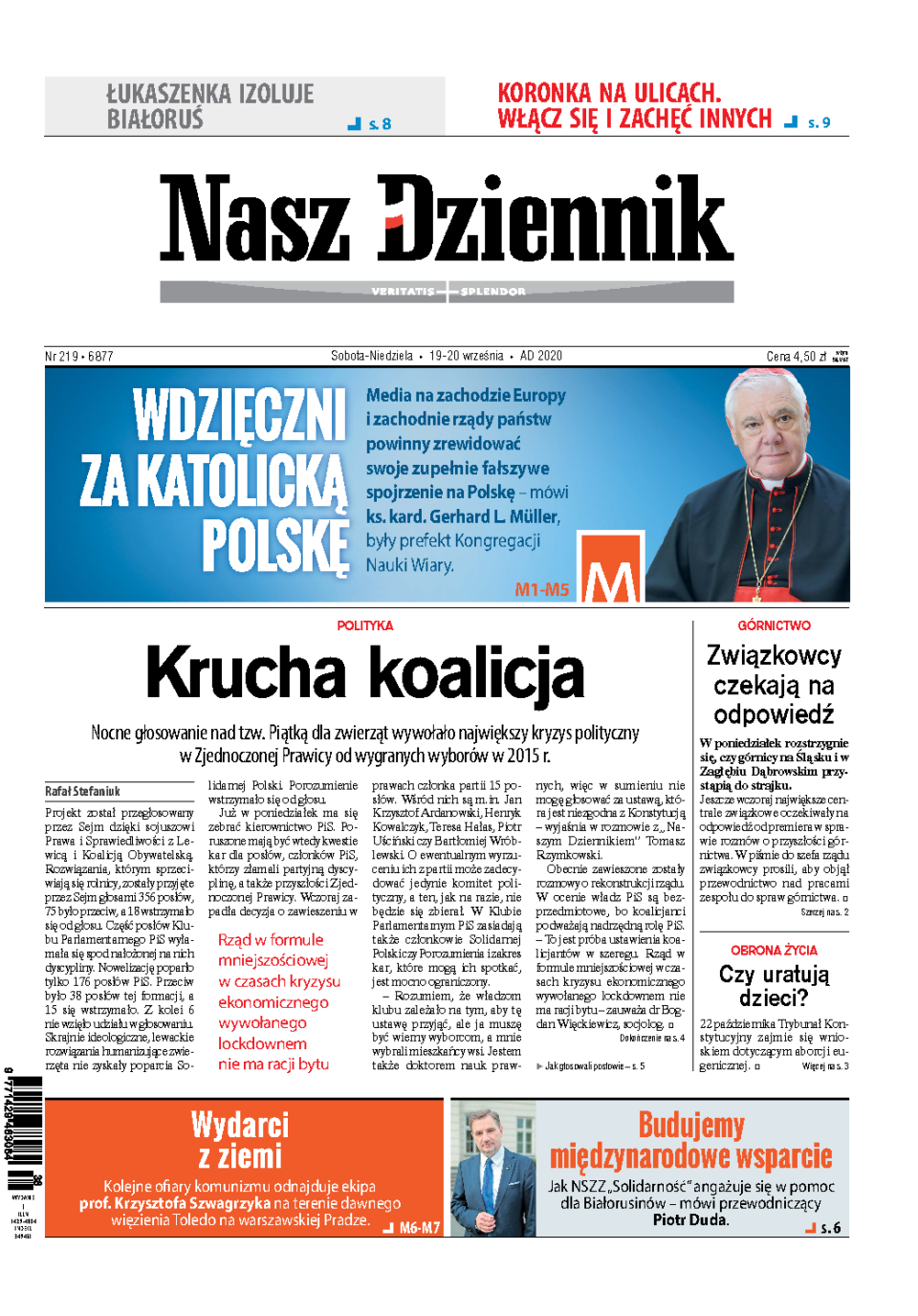Nasz Dziennik z dnia 19.09.2020 wydanie PDF