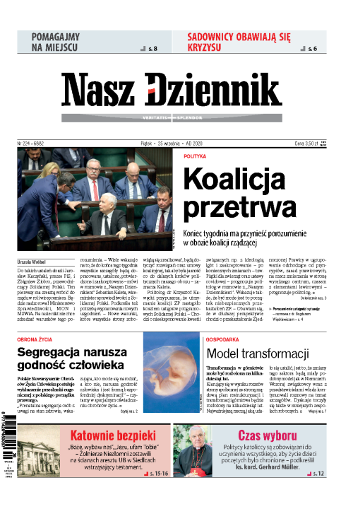 Nasz Dziennik z dnia 25.09.2020 wydanie PDF