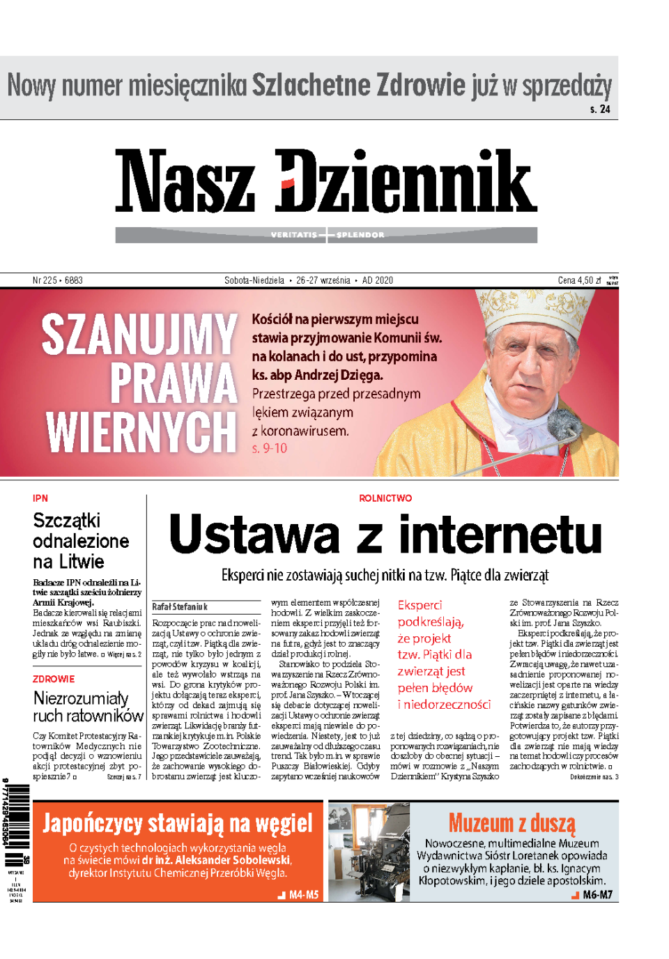 Nasz Dziennik z dnia 26.09.2020 wydanie PDF