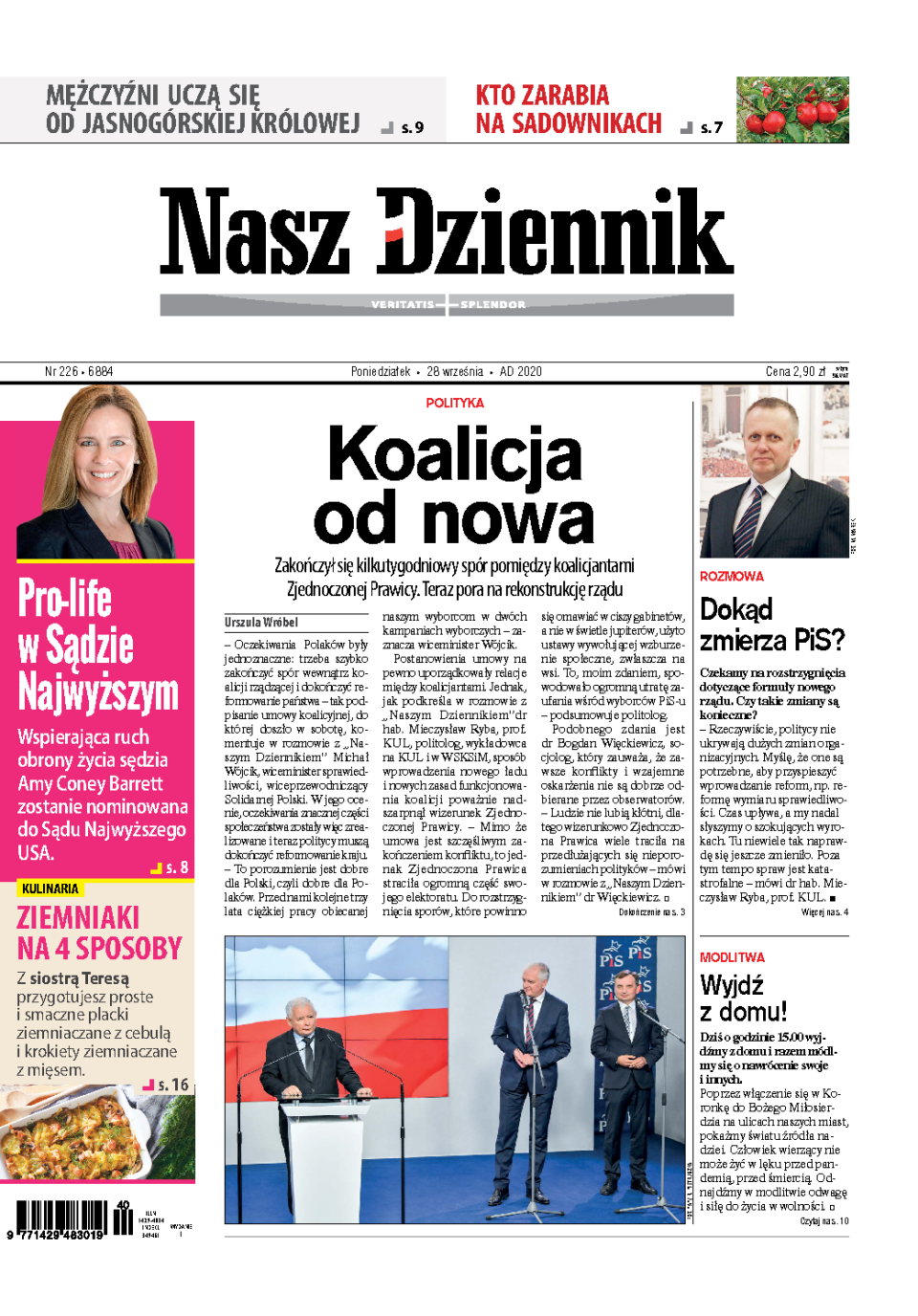 Nasz Dziennik z dnia 28.09.2020 wydanie PDF
