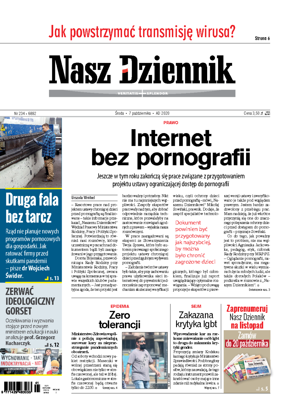 Nasz Dziennik z dnia 07.10.2020 wydanie PDF