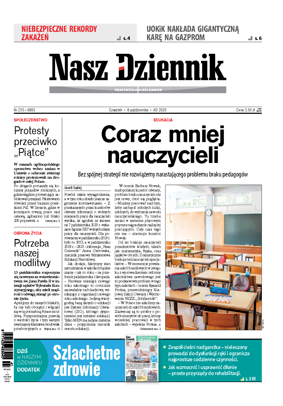 Nasz Dziennik z dnia 08.10.2020 wydanie PDF
