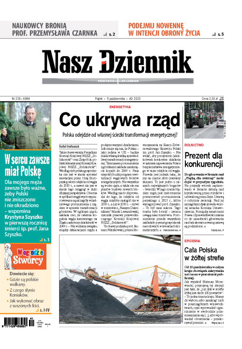 Nasz Dziennik z dnia 09.10.2020 wydanie PDF