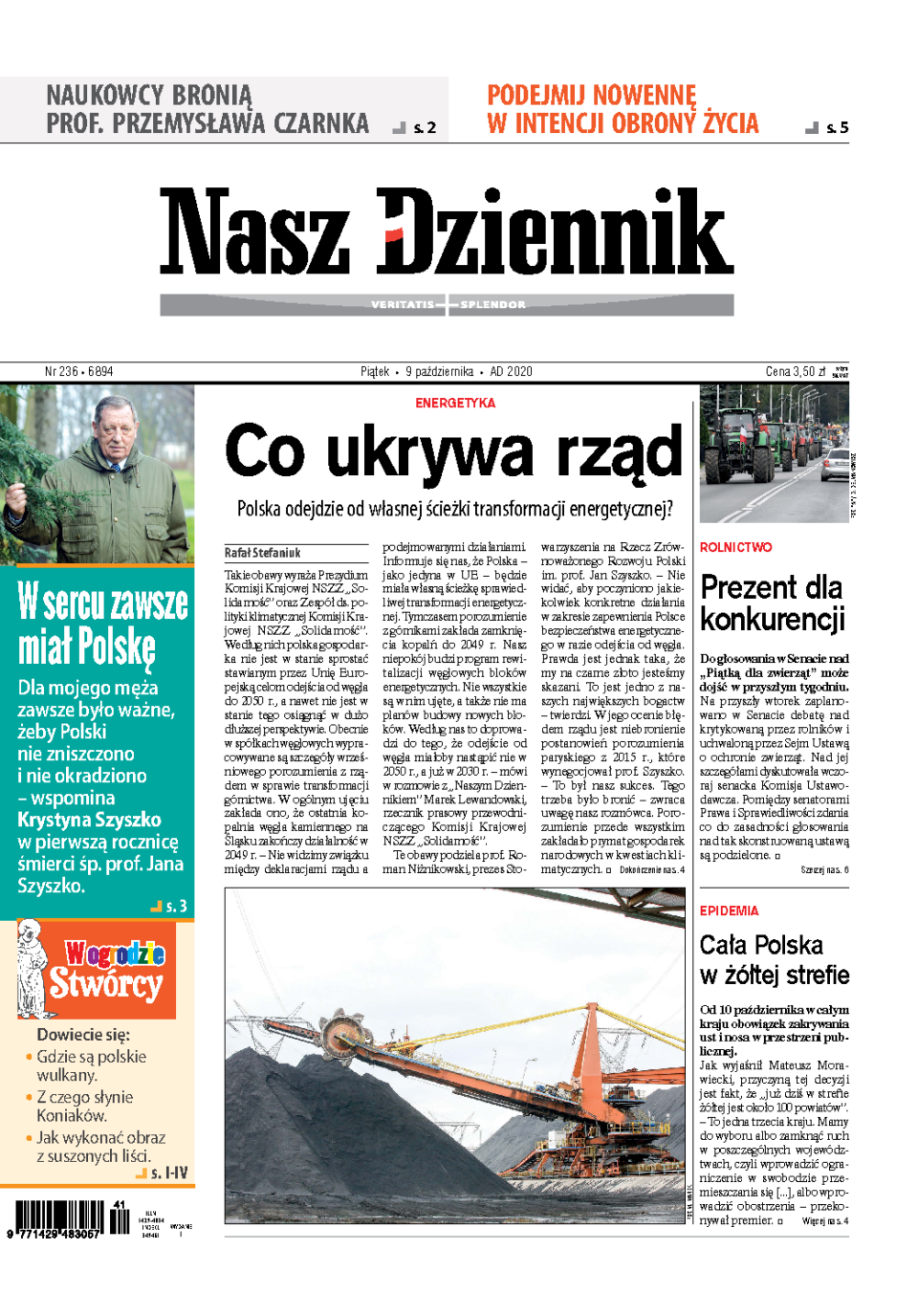 Nasz Dziennik z dnia 09.10.2020 wydanie PDF